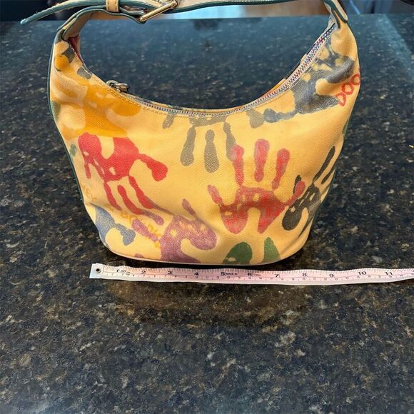 Dooney & Bourke Women's Small Satchel Multicolor Handprint Bag - Picture 1 of 12